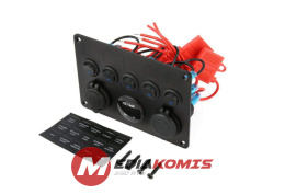 Przekaźnik samochodowy 5 Gang 12 V / 24 V Box LED